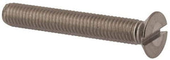Value Collection - M5x0.80 Metric Coarse, 35mm OAL Slotted Drive Machine Screw - Flat Head, Grade 316 & A4 Stainless Steel, Uncoated, Without Washer - Eagle Tool & Supply