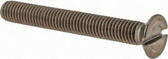 Value Collection - M5x0.80 Metric Coarse, 40mm OAL Slotted Drive Machine Screw - Flat Head, Grade 316 & A4 Stainless Steel, Uncoated, Without Washer - Eagle Tool & Supply