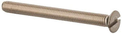 Value Collection - M5x0.80 Metric Coarse, 55mm OAL Slotted Drive Machine Screw - Flat Head, Grade 316 & A4 Stainless Steel, Uncoated, Without Washer - Eagle Tool & Supply