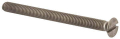Value Collection - M5x0.80, 60mm OAL Slotted Drive Machine Screw - Flat Head, Grade 316 & A4 Stainless Steel, Uncoated, Without Washer - Eagle Tool & Supply