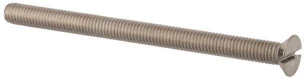 Value Collection - M5x0.80, 70mm OAL Slotted Drive Machine Screw - Flat Head, Grade 316 & A4 Stainless Steel, Uncoated, Without Washer - Eagle Tool & Supply