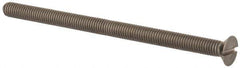 Value Collection - M5x0.80 Metric Coarse, 80mm OAL Slotted Drive Machine Screw - Flat Head, Grade 316 & A4 Stainless Steel, Uncoated, Without Washer - Eagle Tool & Supply