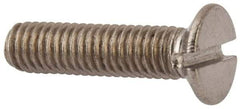 Value Collection - M6x1.00 Metric Coarse, 25mm OAL Slotted Drive Machine Screw - Flat Head, Grade 316 & A4 Stainless Steel, Uncoated, Without Washer - Eagle Tool & Supply