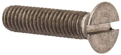 Value Collection - M6x1.00 Metric Coarse, 30mm OAL Slotted Drive Machine Screw - Flat Head, Grade 316 & A4 Stainless Steel, Uncoated, Without Washer - Eagle Tool & Supply