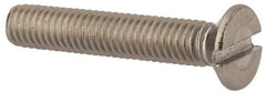 Value Collection - M6x1.00 Metric Coarse, 35mm OAL Slotted Drive Machine Screw - Flat Head, Grade 316 & A4 Stainless Steel, Uncoated, Without Washer - Eagle Tool & Supply