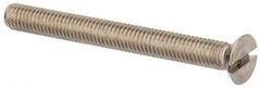 Value Collection - M6x1.00 Metric Coarse, 60mm OAL Slotted Drive Machine Screw - Flat Head, Grade 316 & A4 Stainless Steel, Uncoated, Without Washer - Eagle Tool & Supply