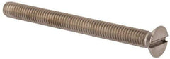 Value Collection - M6x1.00 Metric Coarse, 65mm OAL Slotted Drive Machine Screw - Flat Head, Grade 316 & A4 Stainless Steel, Uncoated, Without Washer - Eagle Tool & Supply