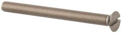 Value Collection - M6x1.00 Metric Coarse, 70mm OAL Slotted Drive Machine Screw - Flat Head, Grade 316 & A4 Stainless Steel, Uncoated, Without Washer - Eagle Tool & Supply