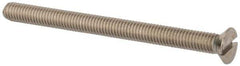 Value Collection - M6x1.00 Metric Coarse, 75mm OAL Slotted Drive Machine Screw - Flat Head, Grade 316 & A4 Stainless Steel, Uncoated, Without Washer - Eagle Tool & Supply