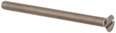 Value Collection - M6x1.00 Metric Coarse, 80mm OAL Slotted Drive Machine Screw - Flat Head, Grade 316 & A4 Stainless Steel, Uncoated, Without Washer - Eagle Tool & Supply