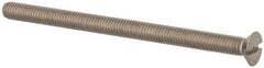 Value Collection - M6x1.00 Metric Coarse, 90mm OAL Slotted Drive Machine Screw - Flat Head, Grade 316 & A4 Stainless Steel, Uncoated, Without Washer - Eagle Tool & Supply