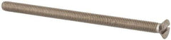 Value Collection - M6x1.00 Metric Coarse, 100mm OAL Slotted Drive Machine Screw - Flat Head, Grade 316 & A4 Stainless Steel, Uncoated, Without Washer - Eagle Tool & Supply
