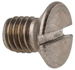 Value Collection - M8x1.25 Metric Coarse, 12mm OAL Slotted Drive Machine Screw - Flat Head, Grade 316 & A4 Stainless Steel, Uncoated, Without Washer - Eagle Tool & Supply