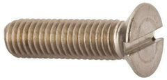 Value Collection - M8x1.25 Metric Coarse, 30mm OAL Slotted Drive Machine Screw - Flat Head, Grade 316 & A4 Stainless Steel, Uncoated, Without Washer - Eagle Tool & Supply