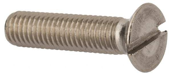 Value Collection - M8x1.25 Metric Coarse, 35mm OAL Slotted Drive Machine Screw - Flat Head, Grade 316 & A4 Stainless Steel, Uncoated, Without Washer - Eagle Tool & Supply