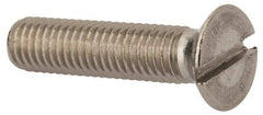 Value Collection - M8x1.25 Metric Coarse, 35mm OAL Slotted Drive Machine Screw - Flat Head, Grade 316 & A4 Stainless Steel, Uncoated, Without Washer - Eagle Tool & Supply