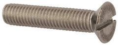 Value Collection - M8x1.25 Metric Coarse, 40mm OAL Slotted Drive Machine Screw - Flat Head, Grade 316 & A4 Stainless Steel, Uncoated, Without Washer - Eagle Tool & Supply