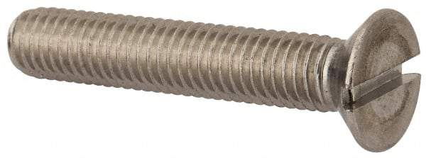 Value Collection - M8x1.25 Metric Coarse, 45mm OAL Slotted Drive Machine Screw - Flat Head, Grade 316 & A4 Stainless Steel, Uncoated, Without Washer - Eagle Tool & Supply
