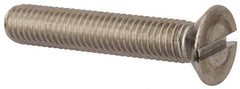 Value Collection - M8x1.25 Metric Coarse, 45mm OAL Slotted Drive Machine Screw - Flat Head, Grade 316 & A4 Stainless Steel, Uncoated, Without Washer - Eagle Tool & Supply
