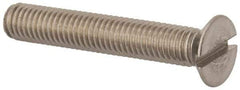 Value Collection - M8x1.25 Metric Coarse, 50mm OAL Slotted Drive Machine Screw - Flat Head, Grade 316 & A4 Stainless Steel, Uncoated, Without Washer - Eagle Tool & Supply