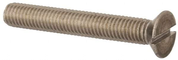 Value Collection - M8x1.25, 55mm OAL Slotted Drive Machine Screw - Flat Head, Grade 316 & A4 Stainless Steel, Uncoated, Without Washer - Eagle Tool & Supply