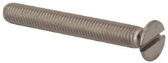 Value Collection - M8x1.25 Metric Coarse, 65mm OAL Slotted Drive Machine Screw - Flat Head, Grade 316 & A4 Stainless Steel, Uncoated, Without Washer - Eagle Tool & Supply