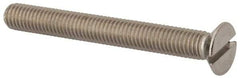 Value Collection - M8x1.25 Metric Coarse, 70mm OAL Slotted Drive Machine Screw - Flat Head, Grade 316 & A4 Stainless Steel, Uncoated, Without Washer - Eagle Tool & Supply