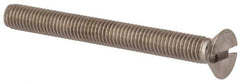 Value Collection - M8x1.25 Metric Coarse, 75mm OAL Slotted Drive Machine Screw - Flat Head, Grade 316 & A4 Stainless Steel, Uncoated, Without Washer - Eagle Tool & Supply