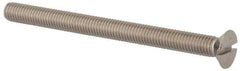 Value Collection - M8x1.25 Metric Coarse, 100mm OAL Slotted Drive Machine Screw - Flat Head, Grade 316 & A4 Stainless Steel, Uncoated, Without Washer - Eagle Tool & Supply