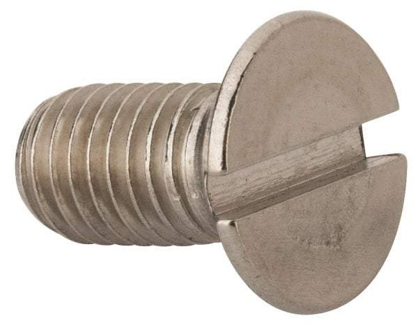 Value Collection - M10x1.50 Metric Coarse, 20mm OAL Slotted Drive Machine Screw - Flat Head, Grade 316 & A4 Stainless Steel, Uncoated, Without Washer - Eagle Tool & Supply