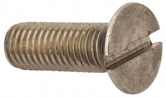 Value Collection - M10x1.50 Metric Coarse, 30mm OAL Slotted Drive Machine Screw - Flat Head, Grade 316 & A4 Stainless Steel, Uncoated, Without Washer - Eagle Tool & Supply