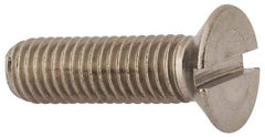 Value Collection - M10x1.50 Metric Coarse, 35mm OAL Slotted Drive Machine Screw - Flat Head, Grade 316 & A4 Stainless Steel, Uncoated, Without Washer - Eagle Tool & Supply