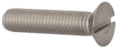 Value Collection - M10x1.50 Metric Coarse, 45mm OAL Slotted Drive Machine Screw - Flat Head, Grade 316 & A4 Stainless Steel, Uncoated, Without Washer - Eagle Tool & Supply