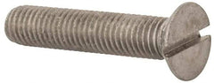 Value Collection - M10x1.50 Metric Coarse, 50mm OAL Slotted Drive Machine Screw - Flat Head, Grade 316 & A4 Stainless Steel, Uncoated, Without Washer - Eagle Tool & Supply