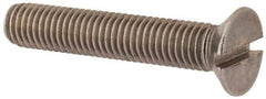 Value Collection - M10x1.50 Metric Coarse, 55mm OAL Slotted Drive Machine Screw - Flat Head, Grade 316 & A4 Stainless Steel, Uncoated, Without Washer - Eagle Tool & Supply