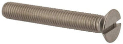 Value Collection - M10x1.50, 70mm OAL Slotted Drive Machine Screw - Flat Head, Grade 316 & A4 Stainless Steel, Uncoated, Without Washer - Eagle Tool & Supply