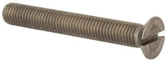 Value Collection - M10x1.50 Metric Coarse, 75mm OAL Slotted Drive Machine Screw - Flat Head, Grade 316 & A4 Stainless Steel, Uncoated, Without Washer - Eagle Tool & Supply