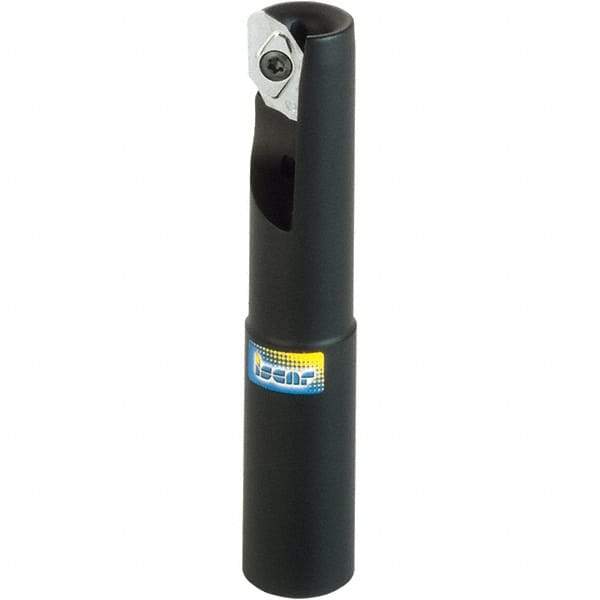 Iscar - 1-1/2" Cut Diam, 0.622" Max Depth of Cut, 1-1/4" Shank Diam, 9" OAL, Indexable Square Shoulder End Mill - Cylindrical Shank, 90° Lead Angle, Through Coolant, Series Helialu - Eagle Tool & Supply
