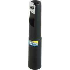 Iscar - 1-1/4" Cut Diam, 0.665" Max Depth of Cut, 1-1/4" Shank Diam, 8" OAL, Indexable Square Shoulder End Mill - Cylindrical Shank, 90° Lead Angle, Through Coolant, Series Helialu - Eagle Tool & Supply