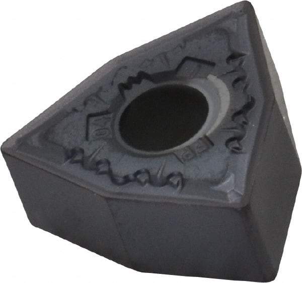 Kennametal - WNMG331 FP Grade KC5010 Carbide Turning Insert - TiAlN Finish, 80° Trigon, 3/8" Inscr Circle, 3/16" Thick, 1/64" Corner Radius - Eagle Tool & Supply