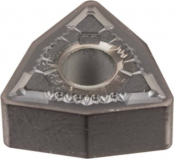 Kennametal - WNMG332 FP Grade KC5010 Carbide Turning Insert - TiAlN Finish, 80° Trigon, 3/8" Inscr Circle, 3/16" Thick, 1/32" Corner Radius - Eagle Tool & Supply