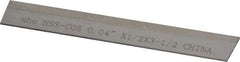 Interstate - 0.04 Inch Wide x 1/2 Inch High x 3-1/2 Inch Long, Parallel Blade, Cutoff Blade - M35 Grade, Bright Finish - Exact Industrial Supply