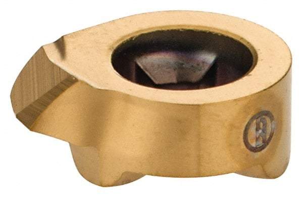 Iscar - GIQ11 Grade IC528, Internal Partial Profile 60° Threading Insert - 0.9mm & 28 TPI Int Pitch, Right Hand Insert, TiCN/TiN Finish, Carbide - Eagle Tool & Supply