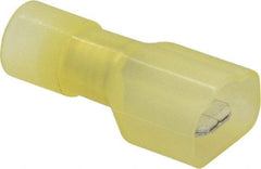 Ideal - 12 to 10 AWG, Nylon, Fully Insulated, Female Wire Disconnect - 1/4 Inch Wide Tab, Yellow, cUL Listed, RoHS Compliant, UL Listed - Eagle Tool & Supply