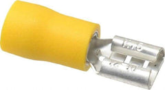 Ideal - 12 to 10 AWG, Vinyl, Fully Insulated, Female Wire Disconnect - 1/4 Inch Wide Tab, Yellow, cUL Listed, RoHS Compliant, UL Listed - Eagle Tool & Supply