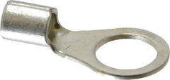 Ideal - 8 AWG Noninsulated Crimp Connection Circular Ring Terminal - 3/8" Stud, 1.161" OAL x 0.591" Wide, Tin Plated Brass Contact - Eagle Tool & Supply