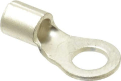 Ideal - 12-10 AWG Noninsulated Crimp Connection Circular Ring Terminal - #10 Stud, 0.772" OAL x 0.374" Wide, Tin Plated Brass Contact - Eagle Tool & Supply