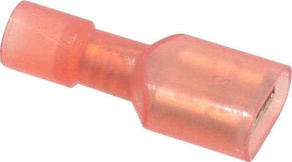 Ideal - 22 to 18 AWG, Vinyl, Fully Insulated, Female Wire Disconnect - 1/4 Inch Wide Tab, Red, cUL Listed, RoHS Compliant, UL Listed 774A - Eagle Tool & Supply