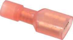 Ideal - 22 to 18 AWG, Vinyl, Fully Insulated, Female Wire Disconnect - 1/4 Inch Wide Tab, Red, cUL Listed, RoHS Compliant, UL Listed 774A - Eagle Tool & Supply
