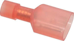 Ideal - 22 to 18 AWG, Nylon, Fully Insulated, Male Wire Disconnect - 1/4 Inch Wide Tab, Red, cUL Listed, RoHS Compliant, UL Listed - Eagle Tool & Supply